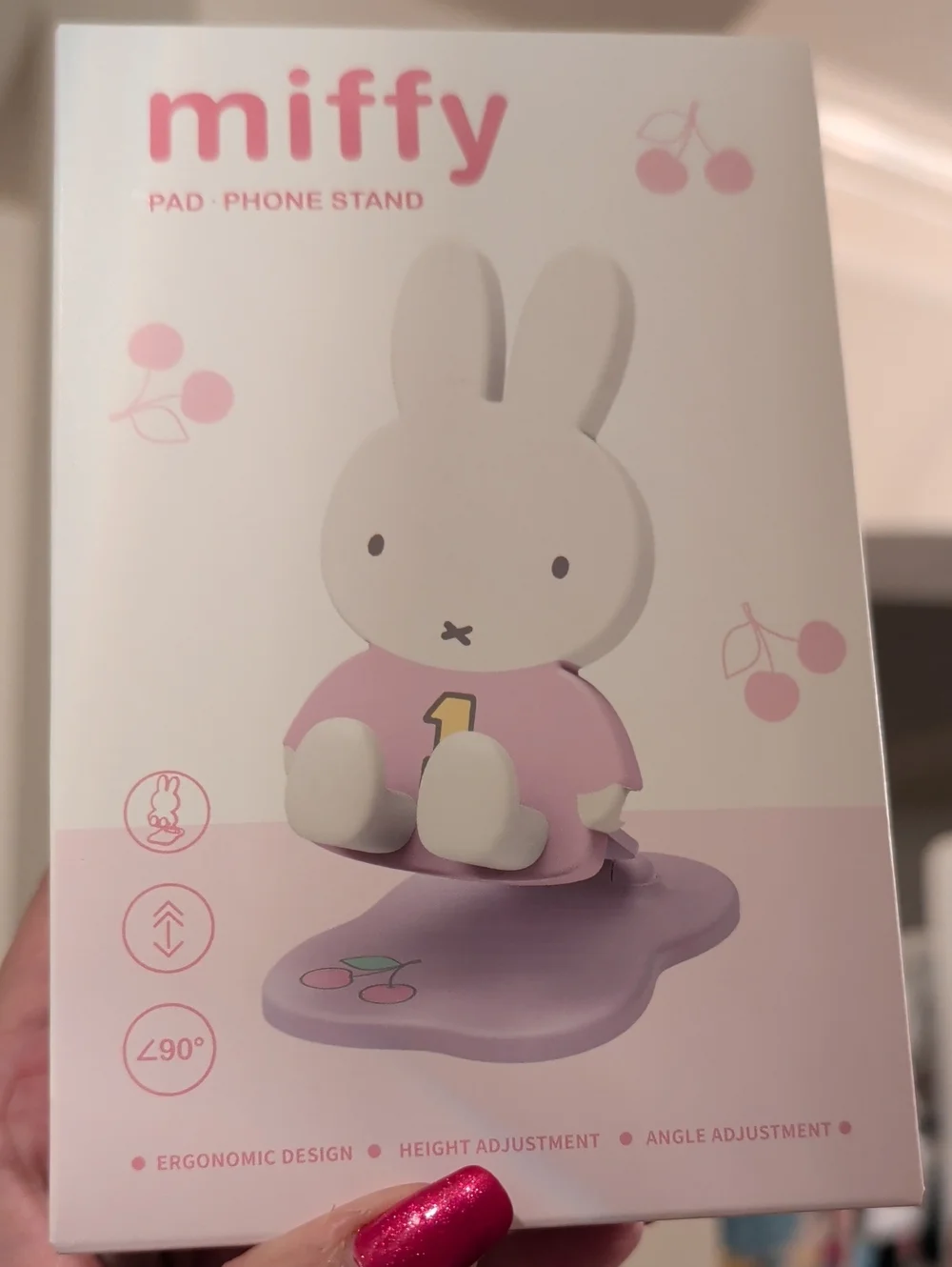 miffy Pink and White Phone Stand / Pad